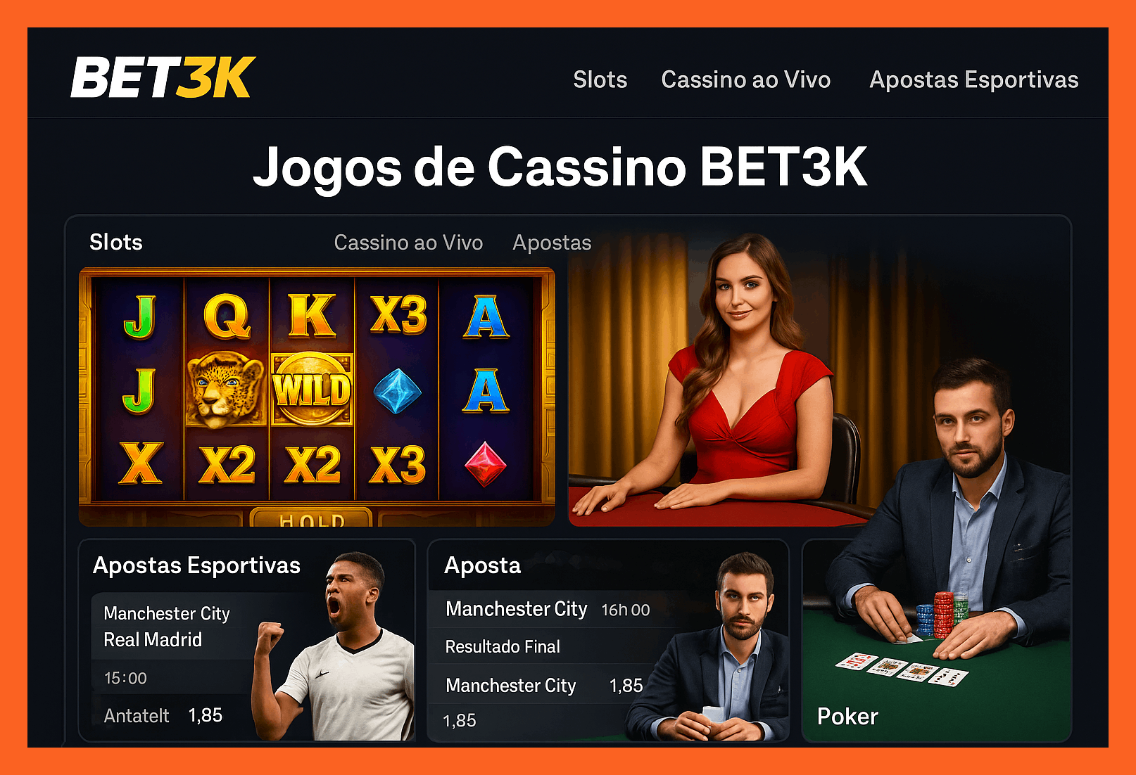 Jogos de cassino online BET3K